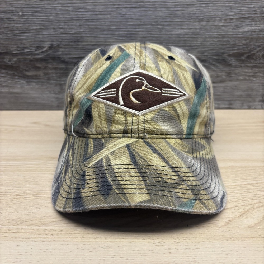 Ducks Unlimited Hat Cap Strap Back Camo Advantage Wetlands Mens Hunting Outdoor